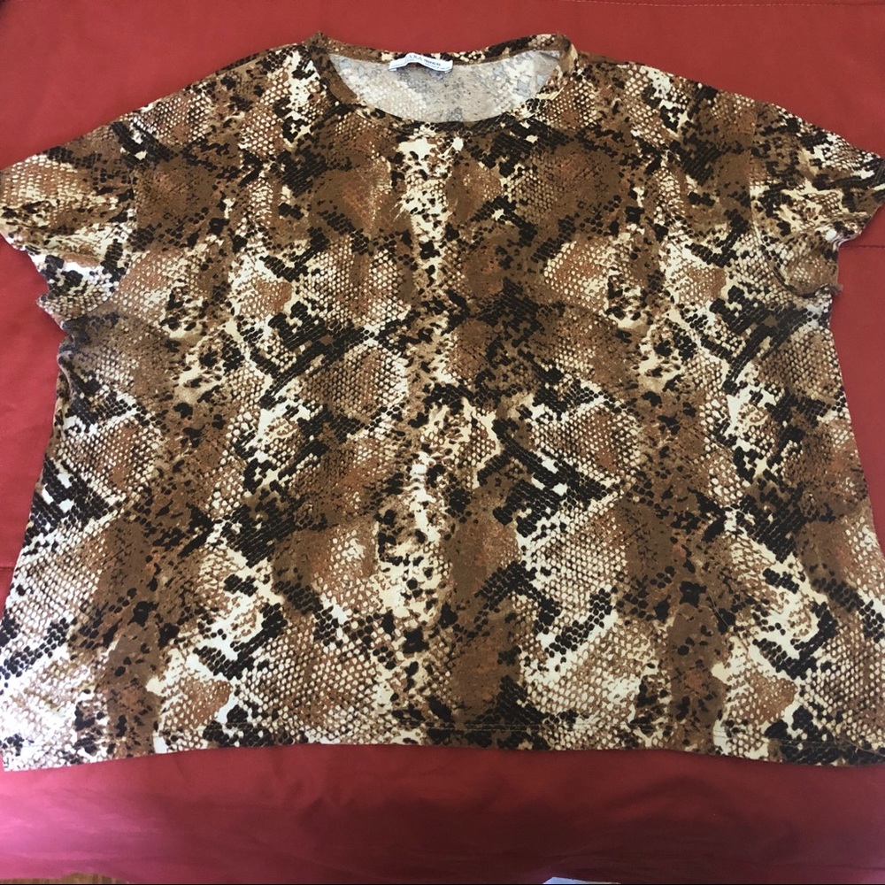 2 Zara tops. Short sleeves. Cotton. Gently worn. 21 1/2 length.